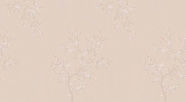 Papier peint fleur de cerisier Hanami Rose Poudré