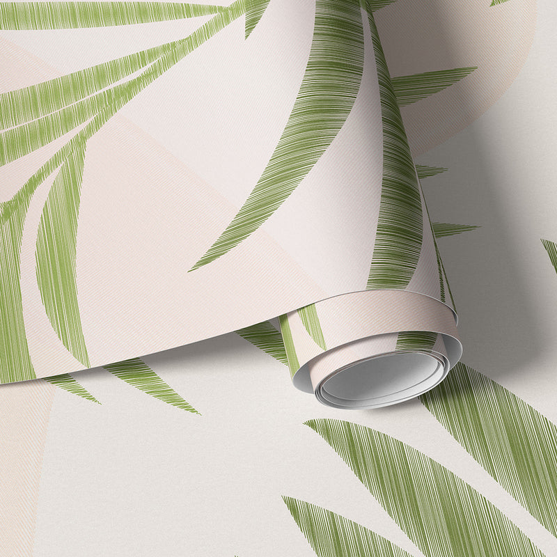 Papier peint feuilles tropicales Palms Vert