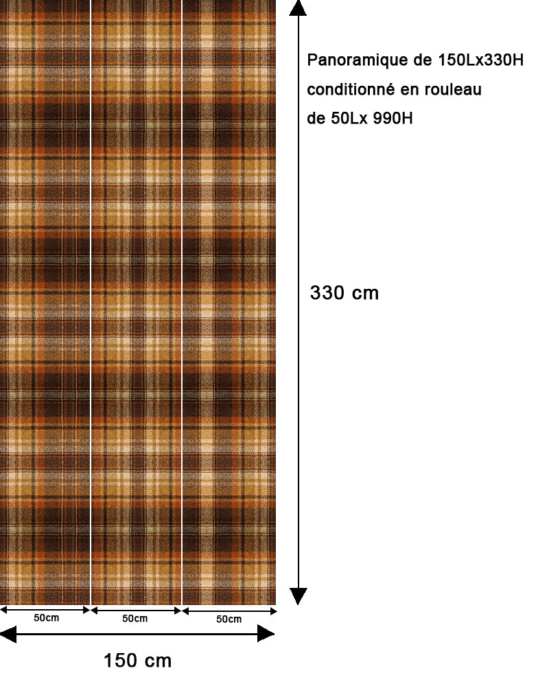 Papier peint écossais – Tartan rayures claires et foncées