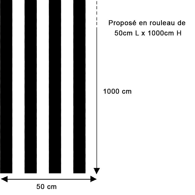 Papier peint rayures classiques noir