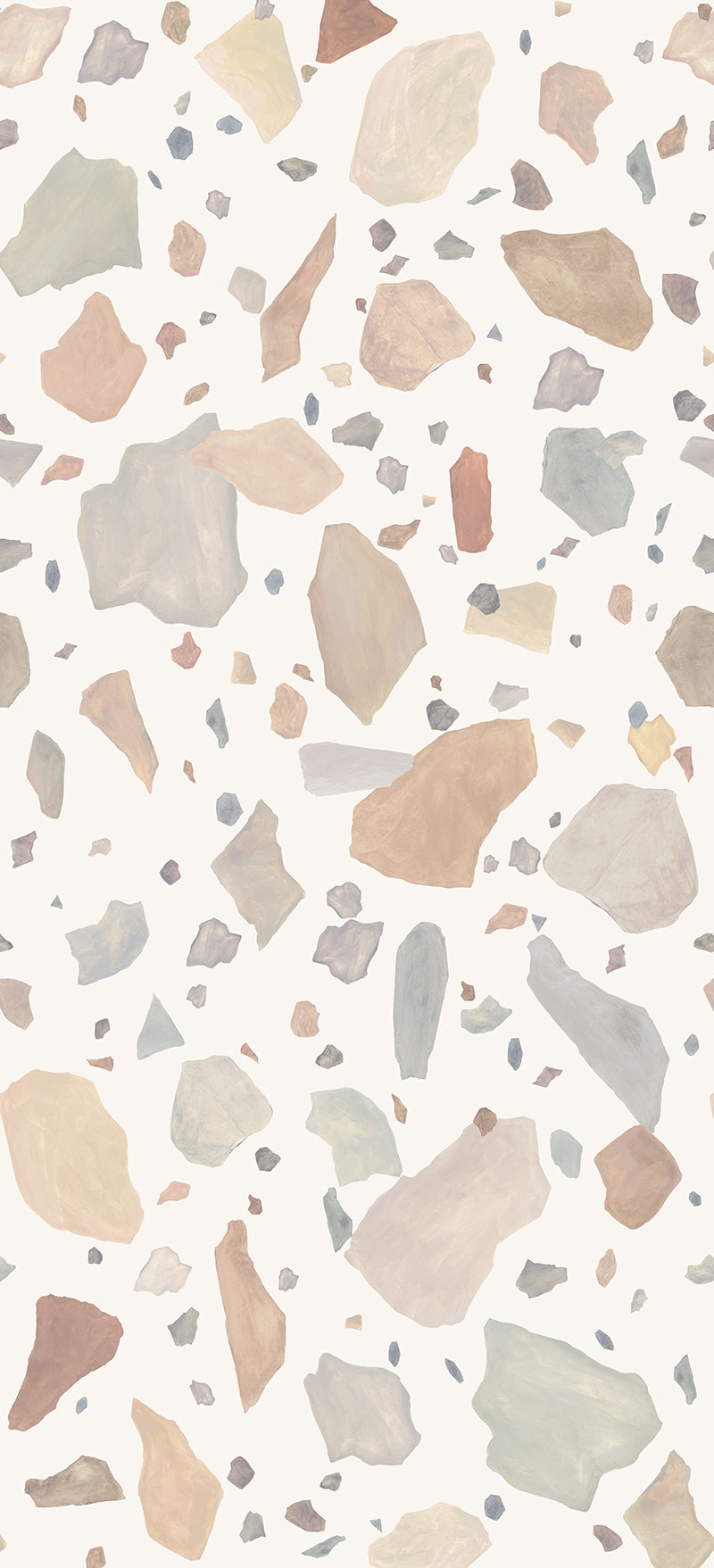 Papier peint contemporain Terrazzo grands motifs aquarelle