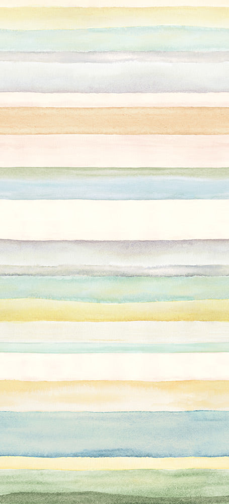 Papier peint panoramique Rayures Aquarelle Bayadères