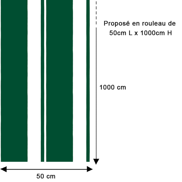 Papier peint rayures contemporaines verte